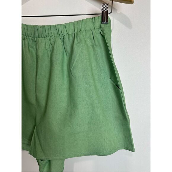 Sage green linen short set - Picture 8 of 9